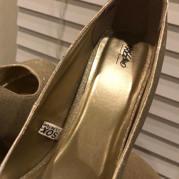 🚂Massimo glitter/gold Platform Heels - Picture 3 of 5